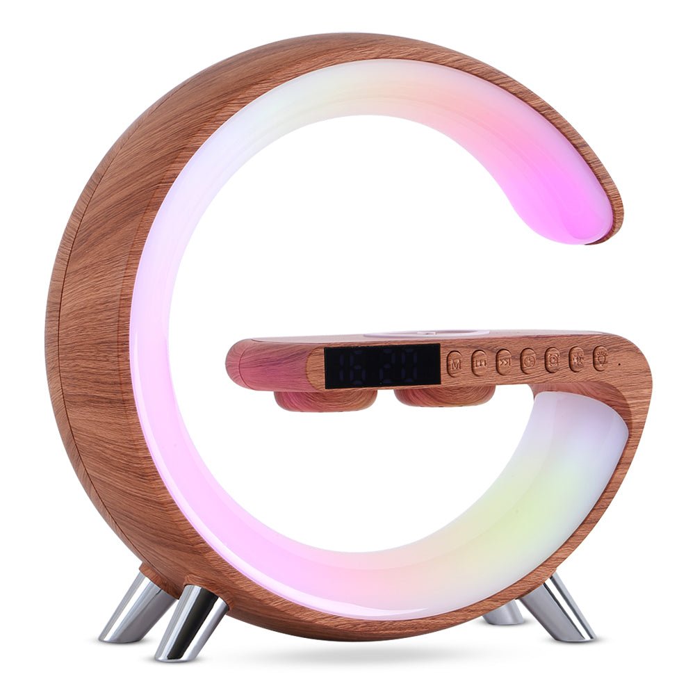 2023 New Intelligent G Shaped LED Lamp Bluetooth Speake Wireless Charger Atmosphere Lamp App Control For Bedroom Home Decor - Taylor K Shop