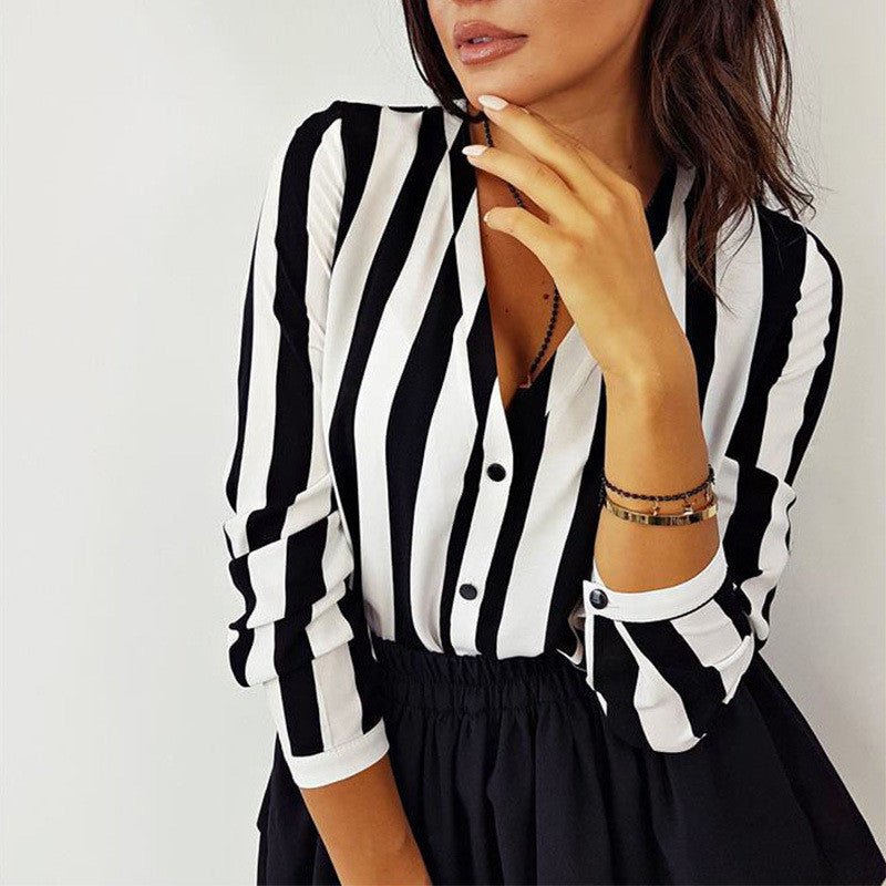 Autumn Casual Ladies Office Blouses Sexy Top - Taylor K Shop