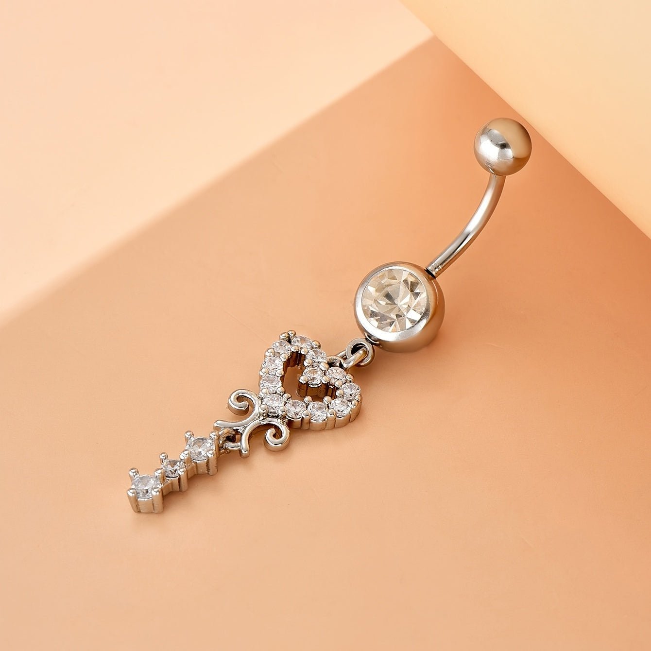 Boho Heart Zirconia Belly Ring Festival Fashion MustHave - Taylor K Shop