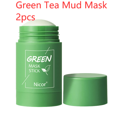 Cleansing Green Tea Mask Clay Stick Oil Control Anti - Acne Whitening Seaweed Mask Skin Care - Taylor K Shop