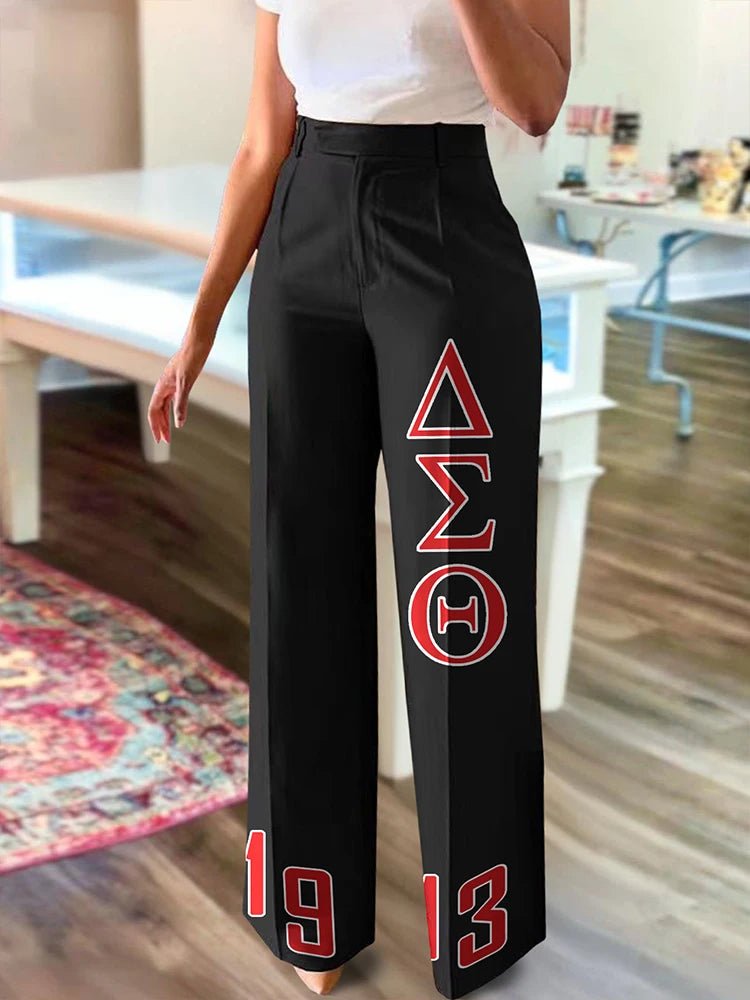 Delta Sigma Theta Sorority Graphic StraightLeg Lounge Pants - Taylor K Shop