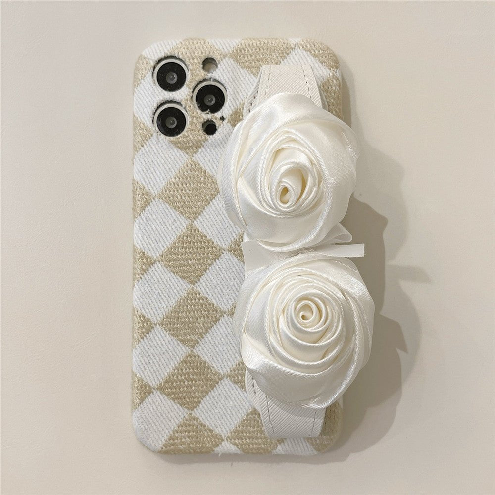 Diamond White Rose Wristband Phone Case - Taylor K Shop