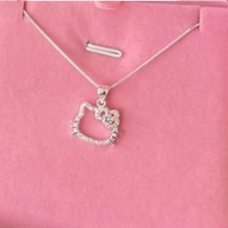 Hello Kitty Pink Crystal Necklace Cute Alloy Charm Gift - Taylor K Shop