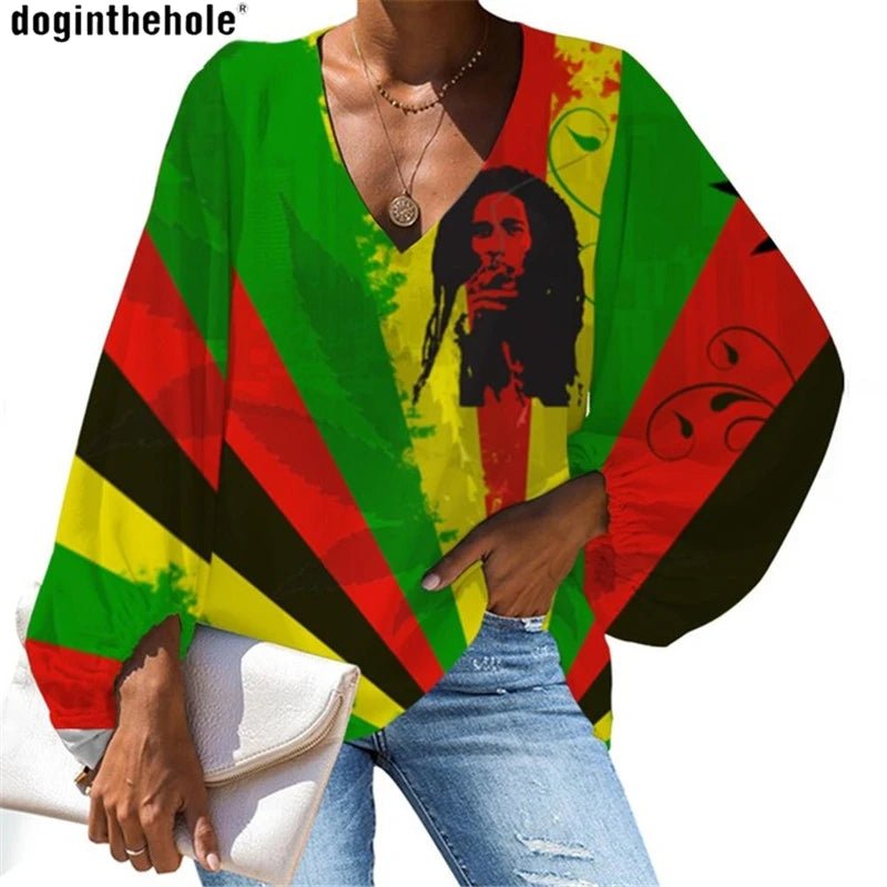 Jamaican Flag Womens Casual Loose Top 2020 Fashion - Taylor K Shop
