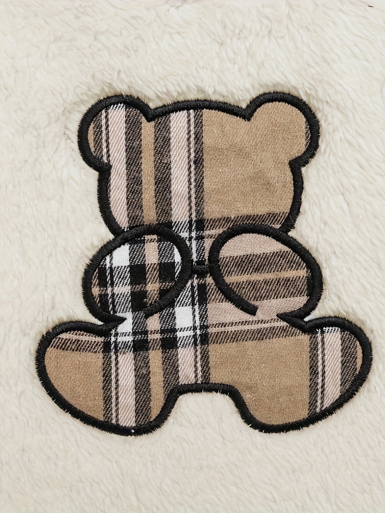 Plaid Bear Embroidered Girls Cozy TwoPiece Set - Taylor K Shop