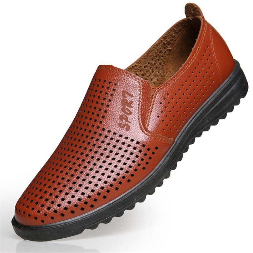 Sandal Hollow Leather Shoes For Men's Casual Sandals - Taylor K Shop