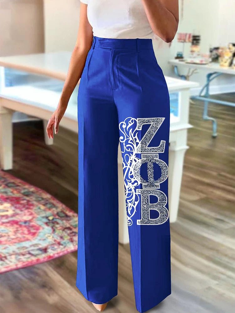 Zeta Phi Beta Sorority Casual StraightLeg Pants - Taylor K Shop