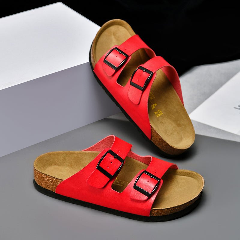 Leather Slippers Men's Summer New Sandals Outside Wear - Taylor K Shop