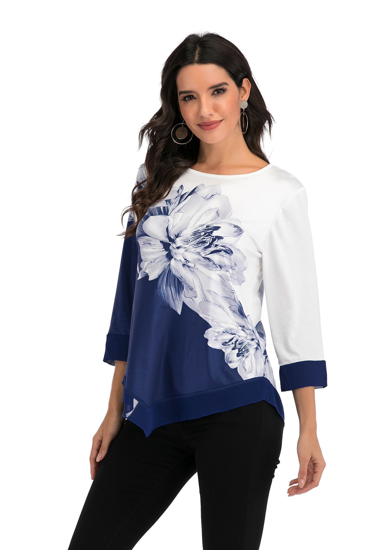Loose Irregular Hem Blouse - Taylor K Shop