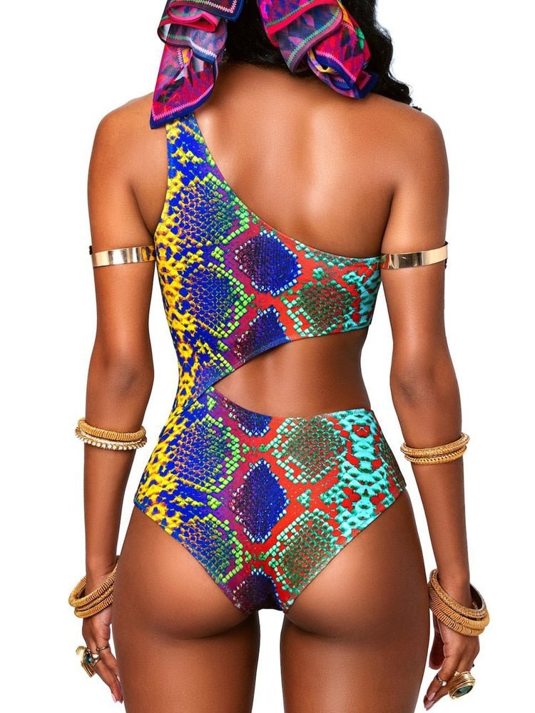 One Piece Swimsuit African Print Totem Swimwear Women - Taylor K Shop