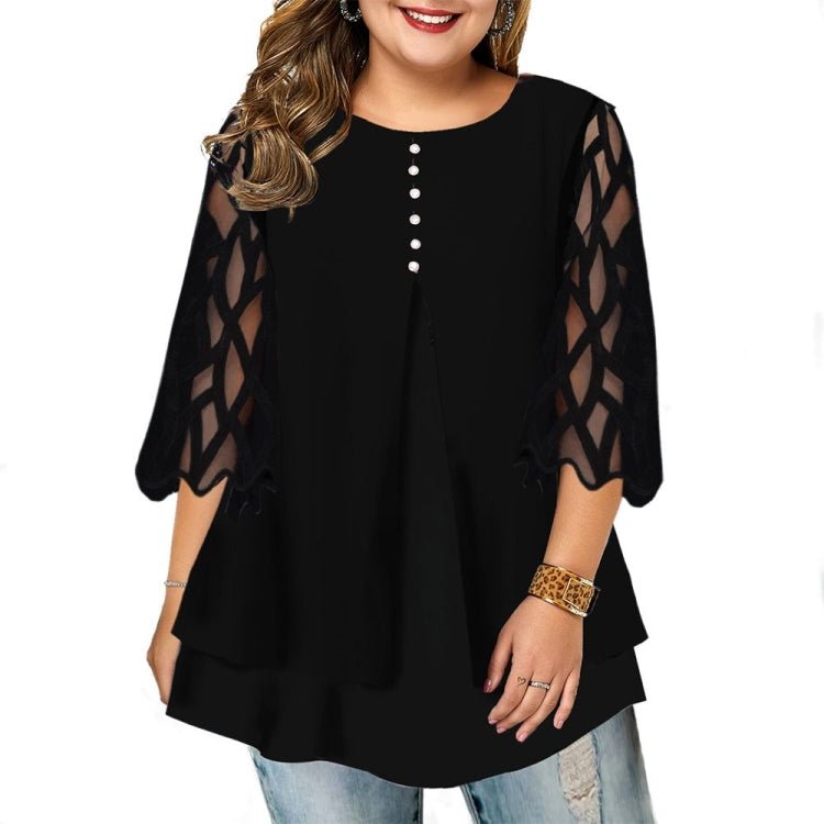 Plus Size Blouse Casual Women Tops Blouses Ruffled Shirts - Taylor K Shop