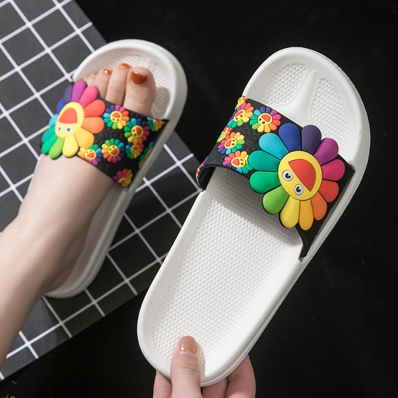 Sandals And Slippers Home Female Summer Slippery Thick - Soled Indoor Bathroom Mute Bath Home Summer Ins Slippers - Taylor K Shop