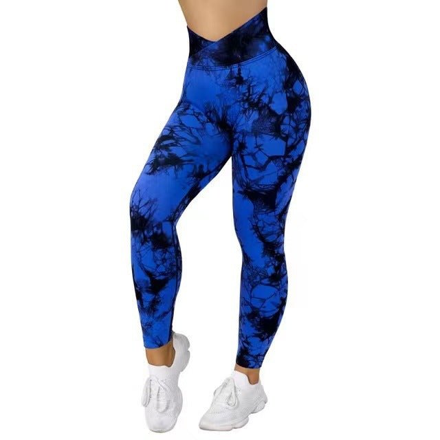 Seamless Tie Dye Leggings Women Yoga Pants Push Up Sport Fitness Running Gym Leggings - Taylor K Shop