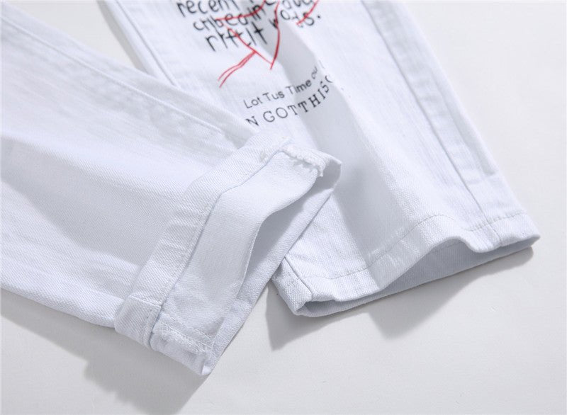 Shredded embroidery jeans - Taylor K Shop