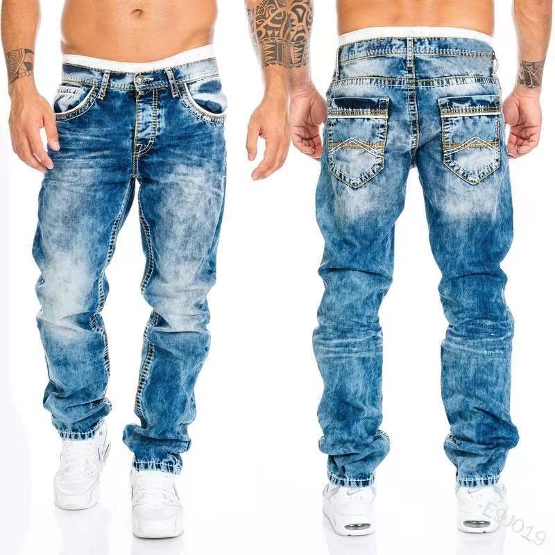 Straight Jeans Man Vintage Wash Denim pants Spring Summer Boyfriend baggy Jeans men Streetwear Cacual Designer Cowboy Trousers - Taylor K Shop