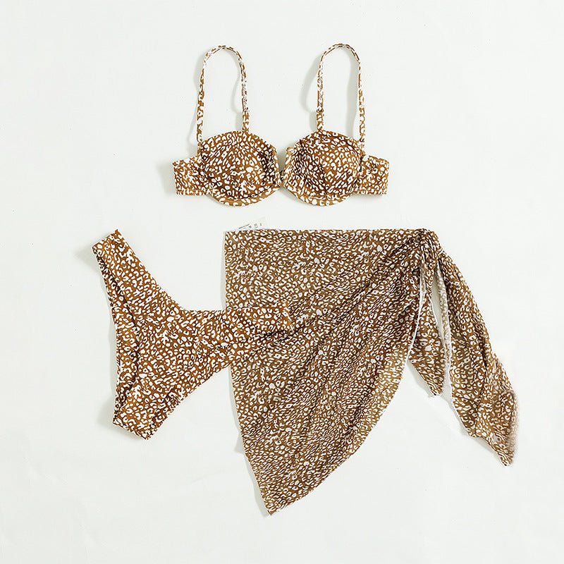 Three - piece Floral Bikini Beach Dress - Taylor K Shop