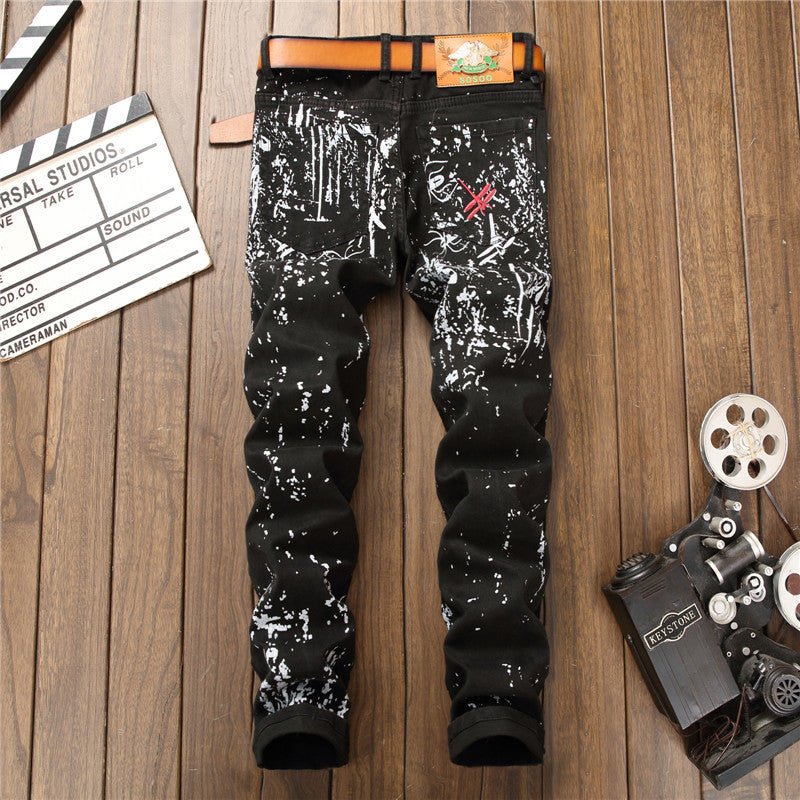 White print jeans - Taylor K Shop