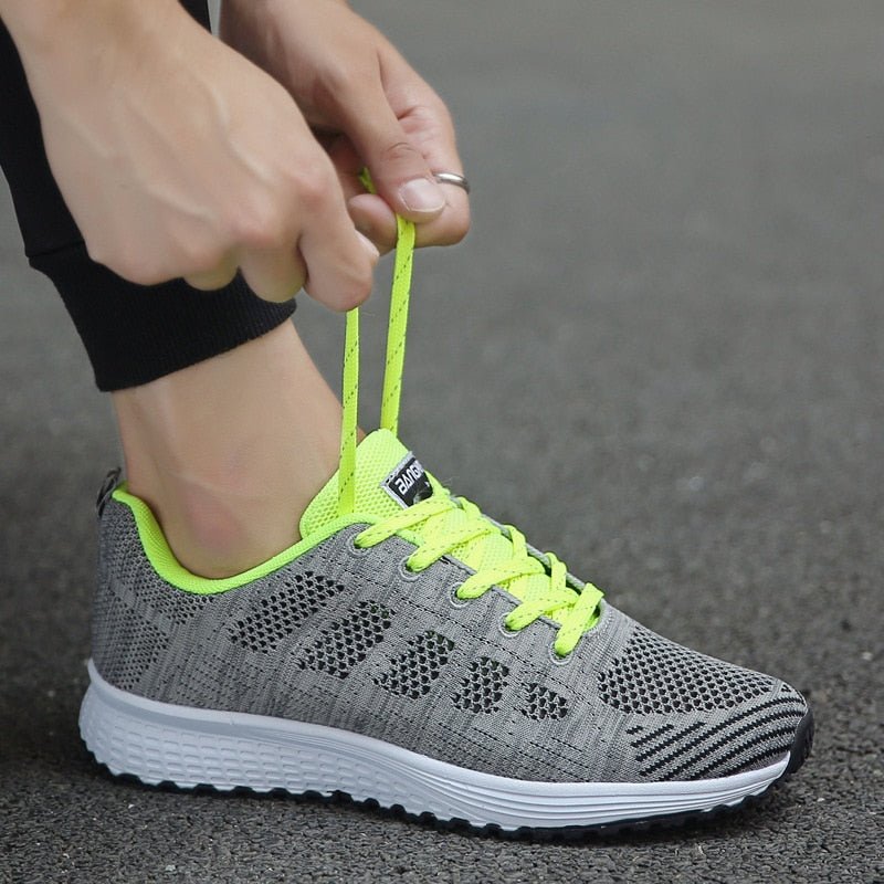 Women Casual Shoes Fashion Breathable Walking Mesh Flat Shoes Woman White Sneakers Women 2022 Tenis Feminino Female Shoes - Taylor K Shop