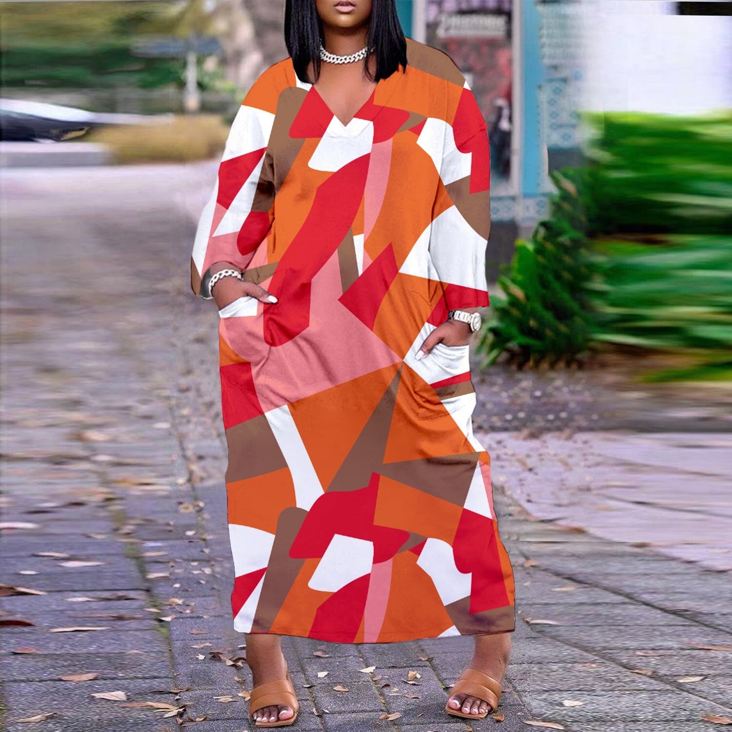 World Map Dress Long Vestidos Women Fashion Loose African Dresses Party Evening Loose Casual Dresses Oversized Vestidos - Taylor K Shop