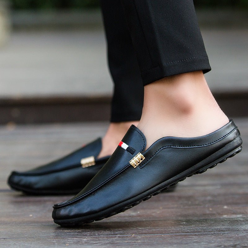 Youth Casual Loafers Shoes Boat White Lazy Shoes Mens Light Half - Soled - Taylor K Shop