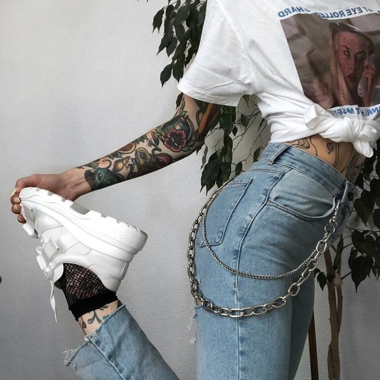 Zipper trim jeans - Taylor K Shop