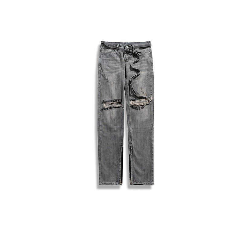 Zipper trousers jeans - Taylor K Shop