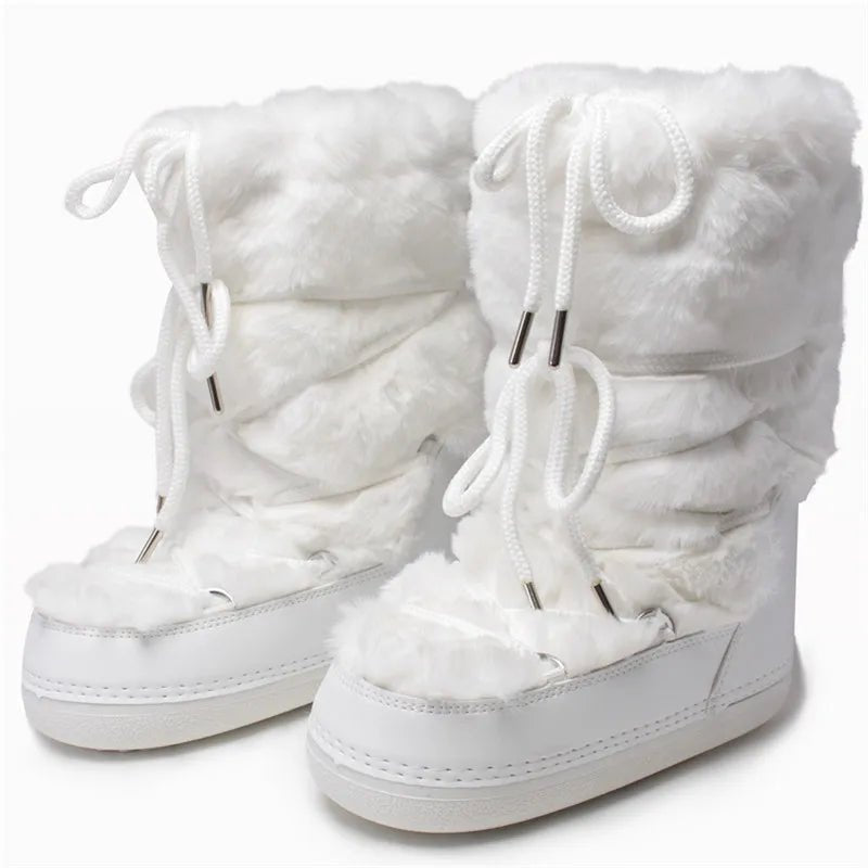 2024 Luxe Womens Fluffy Fur Winter Snow Boots - Taylor K Shop