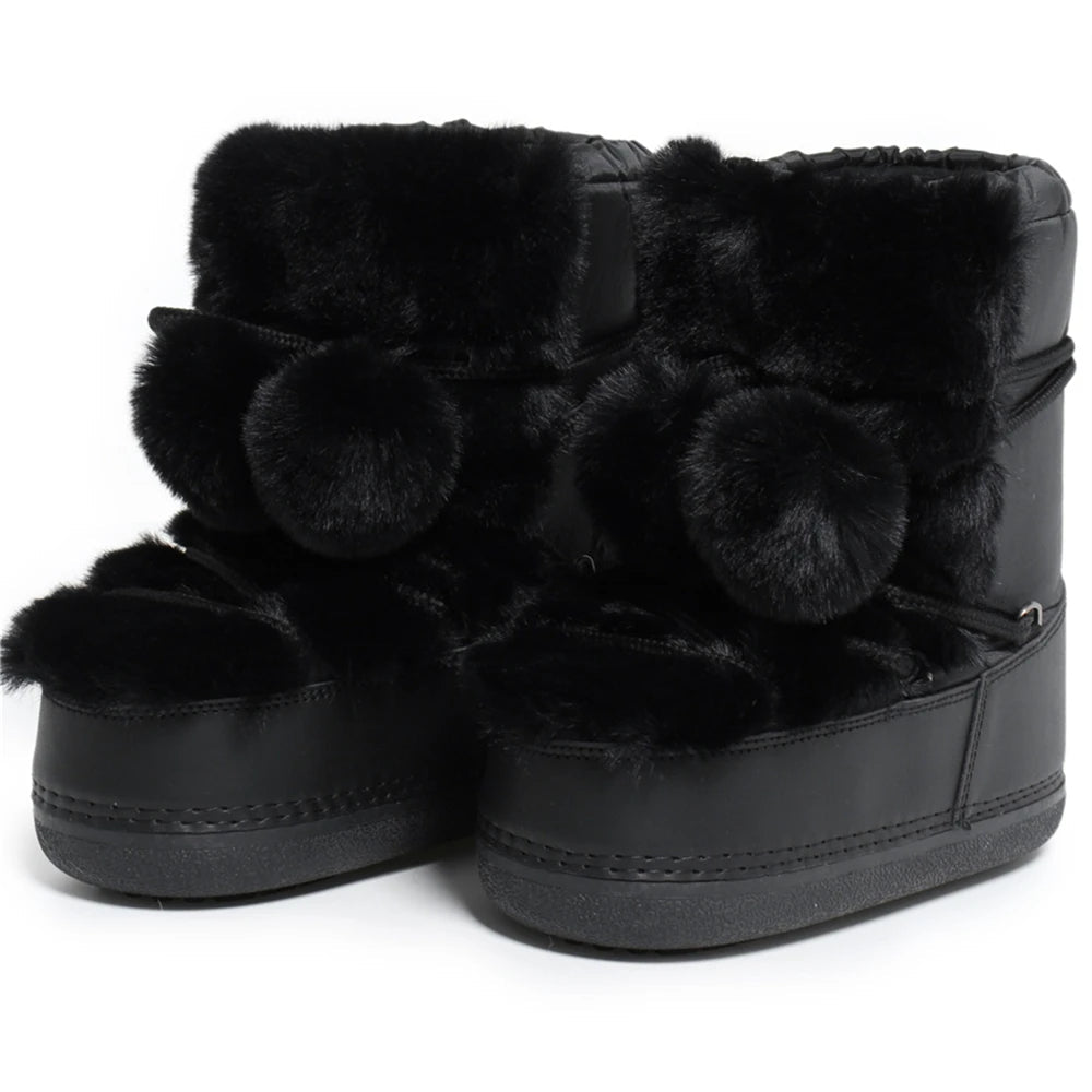 2024 Luxe Womens Fluffy Fur Winter Snow Boots - Taylor K Shop
