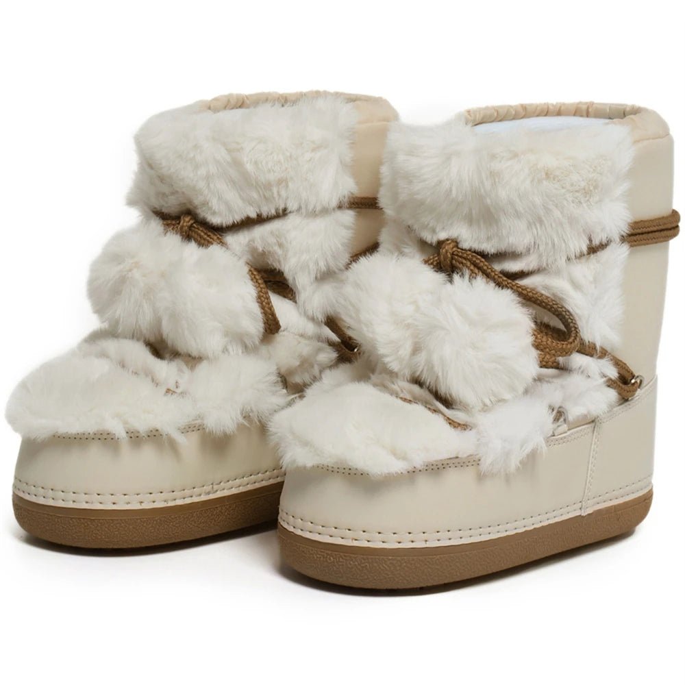 2024 Luxe Womens Fluffy Fur Winter Snow Boots - Taylor K Shop