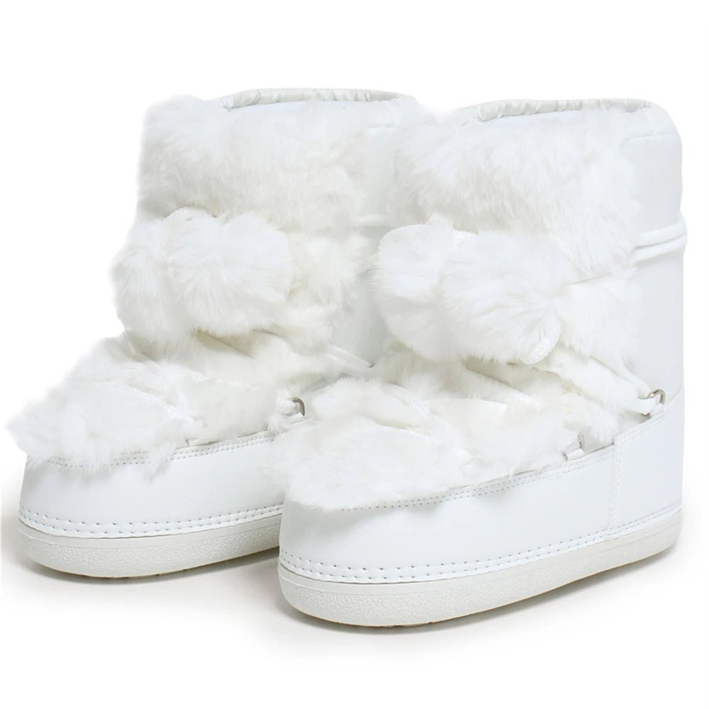 2024 Luxe Womens Fluffy Fur Winter Snow Boots - Taylor K Shop