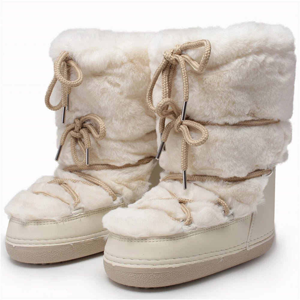 2024 Luxe Womens Fluffy Fur Winter Snow Boots - Taylor K Shop