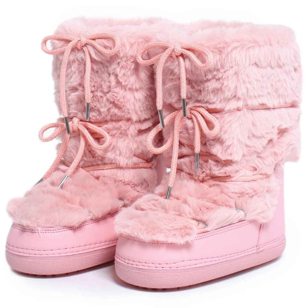 2024 Luxe Womens Fluffy Fur Winter Snow Boots - Taylor K Shop