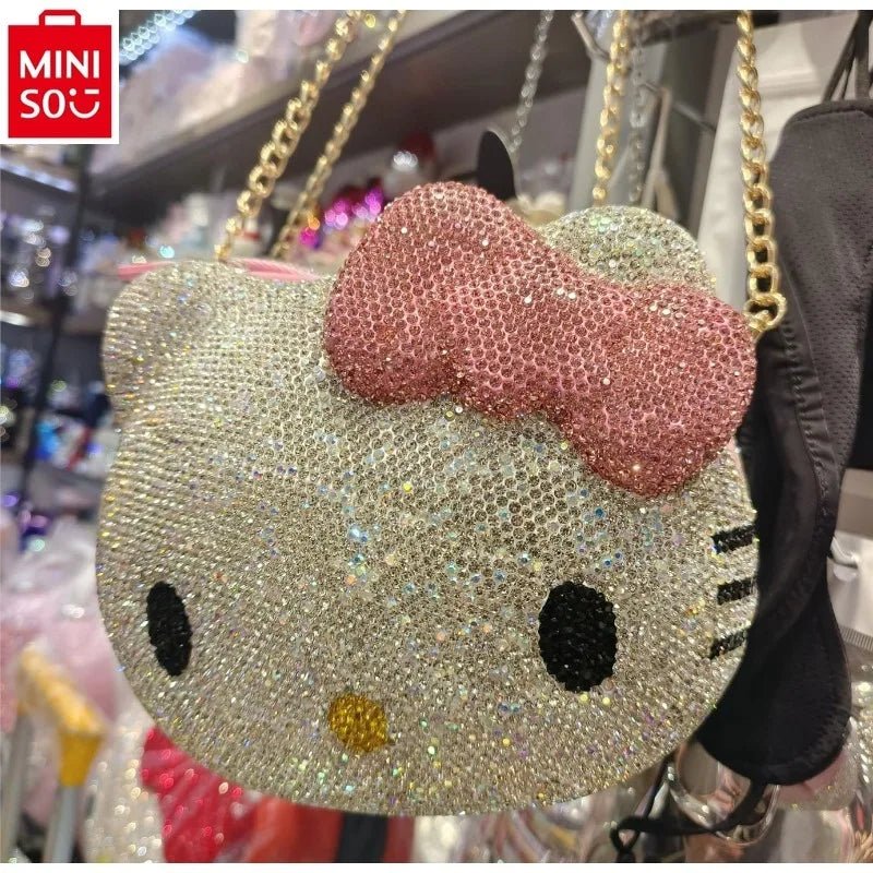 2024 MINISO Handmade Cartoon Diamond Crossbody Chain Bag - Taylor K Shop