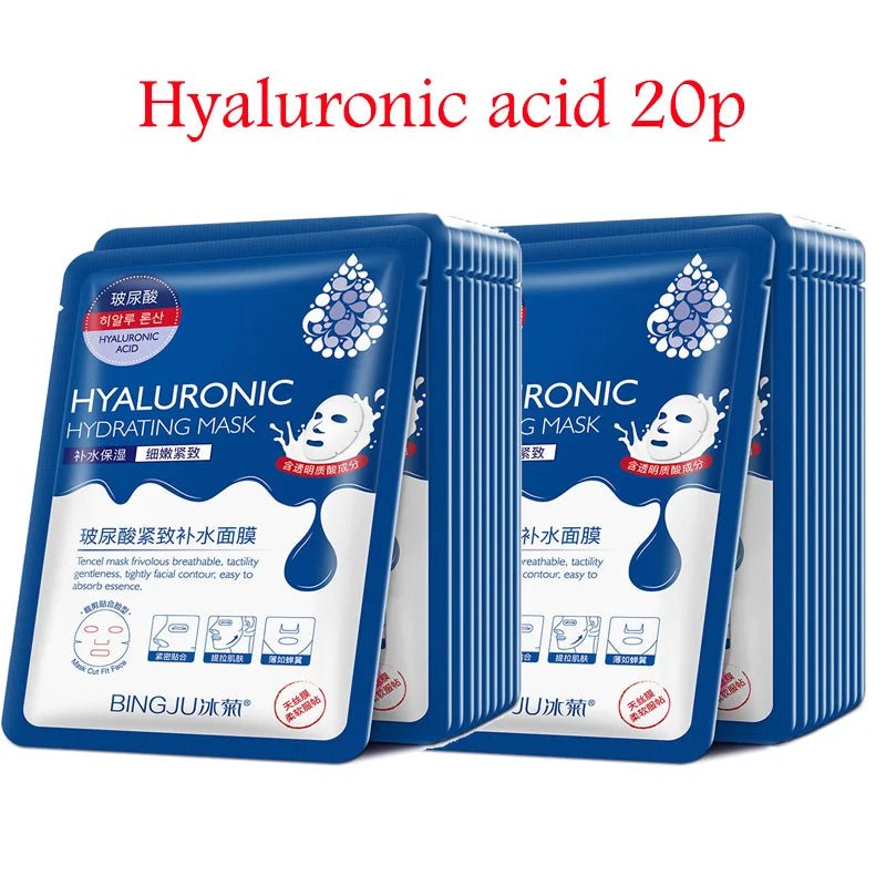 20Pack Hydrating Collagen Hyaluronic Acid Face Masks - Taylor K Shop
