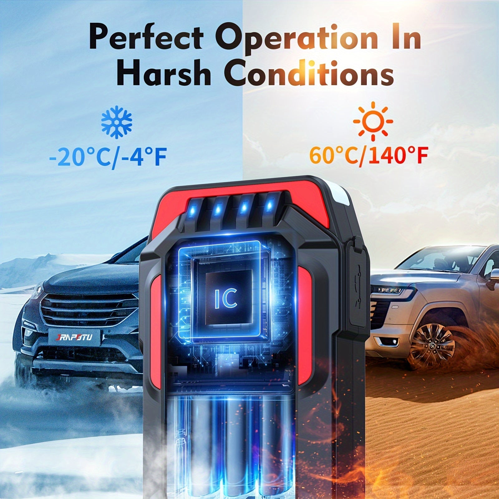 2500A Portable Car Jump Starter with USB LED - Taylor K Shop