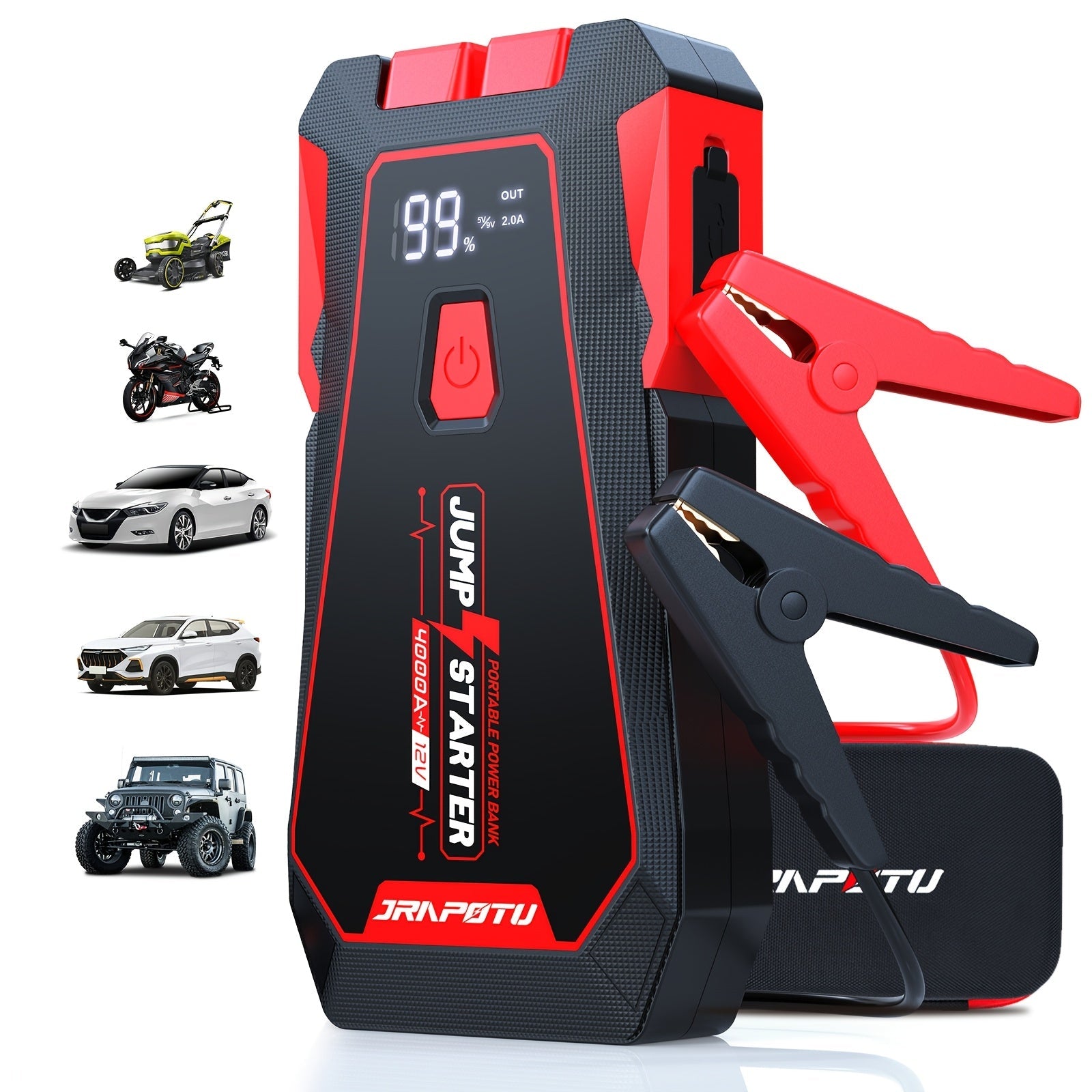 2500A Portable Car Jump Starter with USB LED - Taylor K Shop