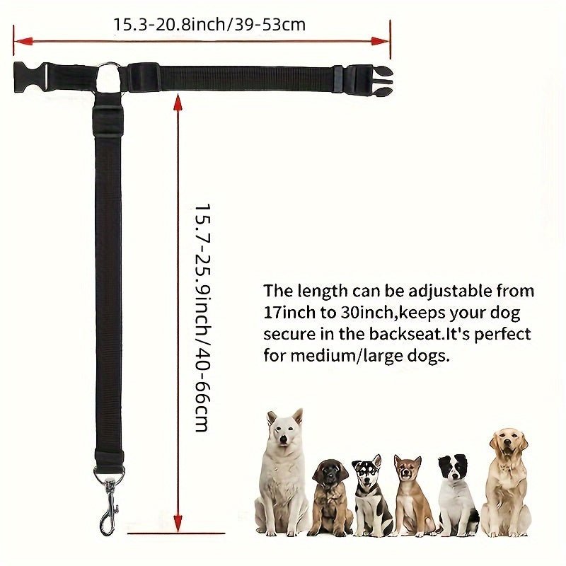 2in1 Adjustable Dog Car Seat Belt for Safe Travel - Taylor K Shop
