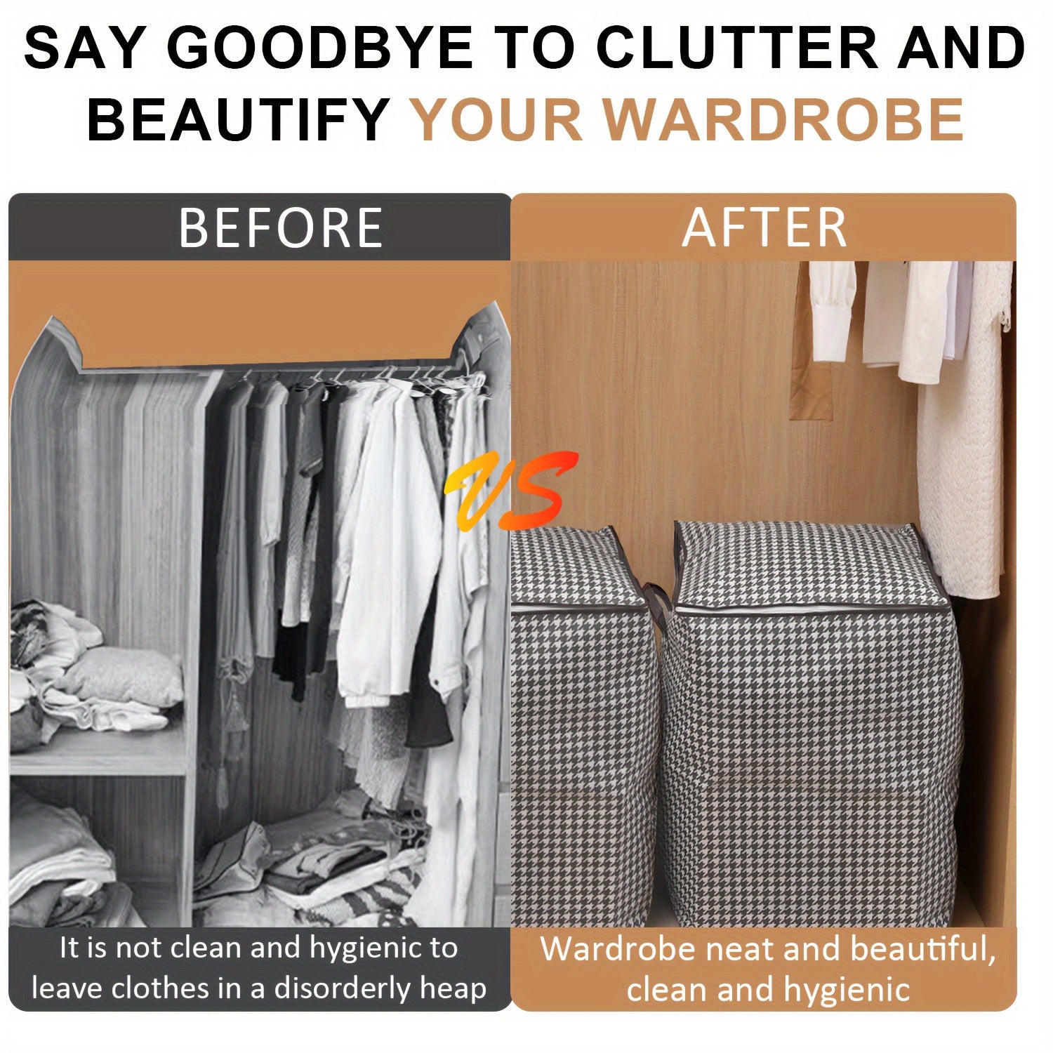 3 Pack Extra Large Houndstooth Storage Containers 4755 Gal - Taylor K Shop