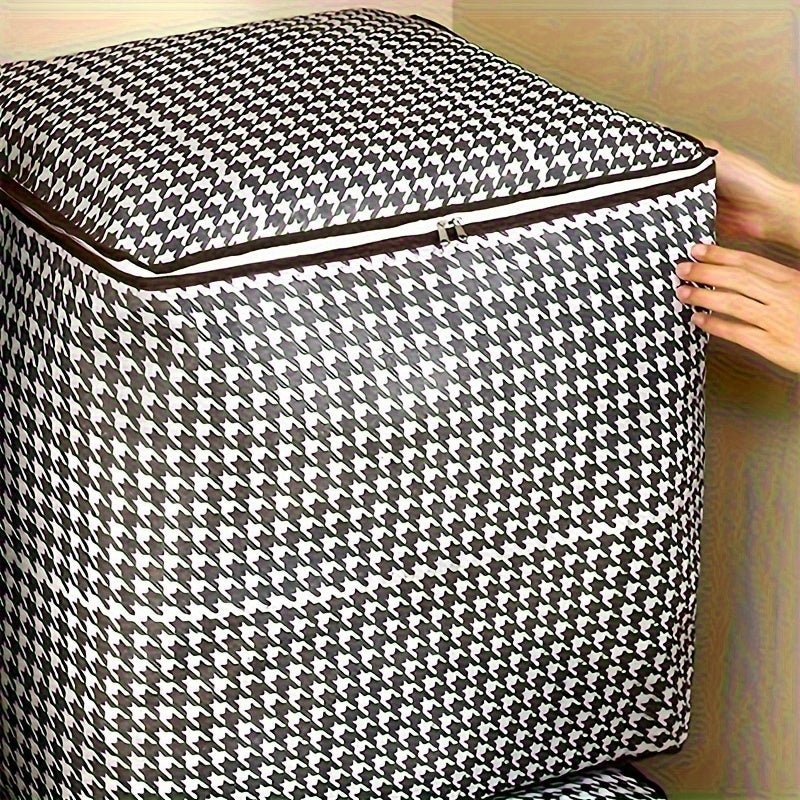 3 Pack Extra Large Houndstooth Storage Containers 4755 Gal - Taylor K Shop