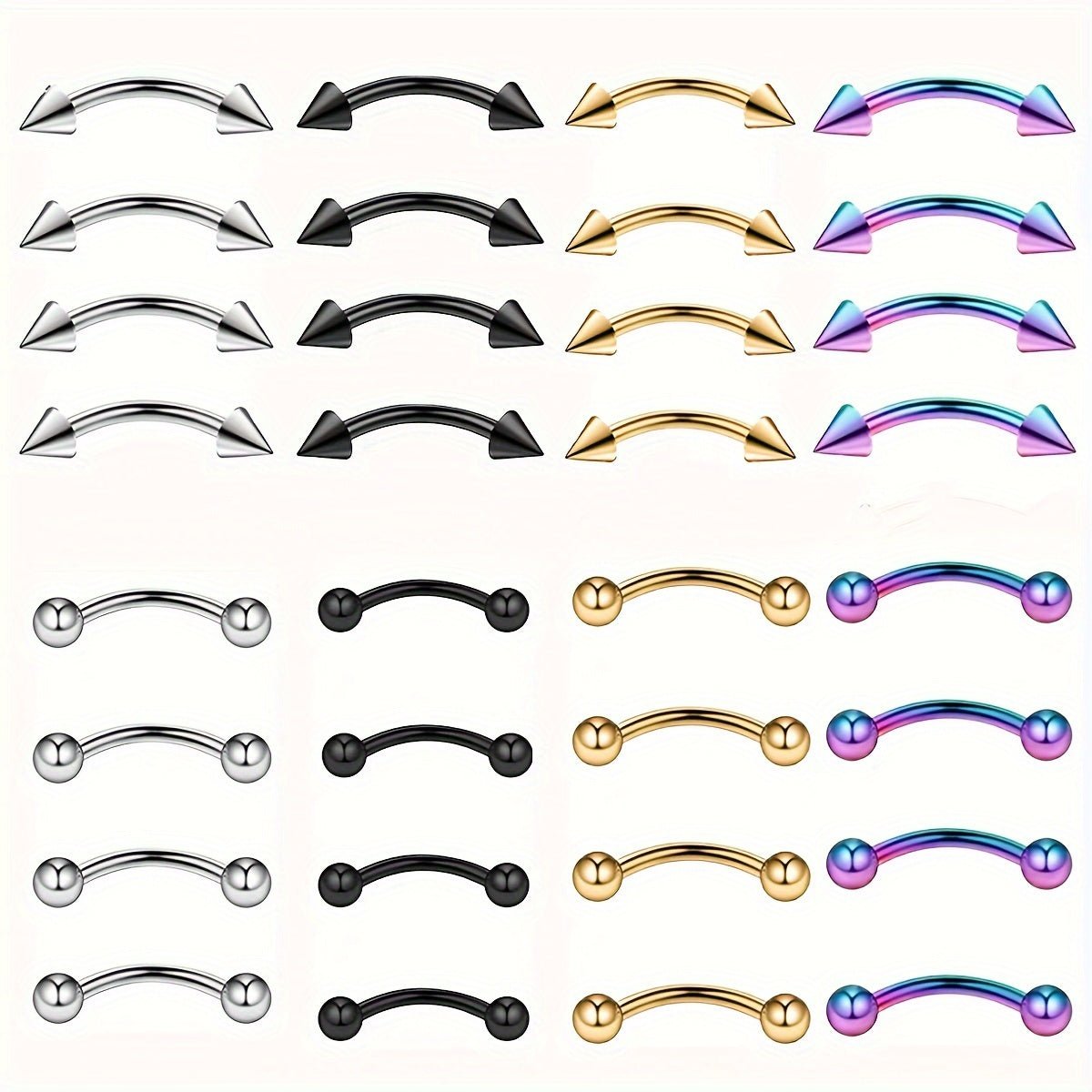 32Piece Y2K Korean Stainless Steel Piercing Set - Taylor K Shop