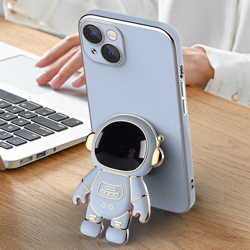 3D Astronaut Phone Case Anti - Drop Electroplating Bracket - Taylor K Shop