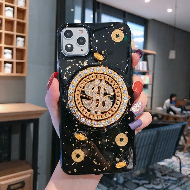 3D Diamond Dollar Turnplate Phone Case Luxury Designer - Taylor K Shop