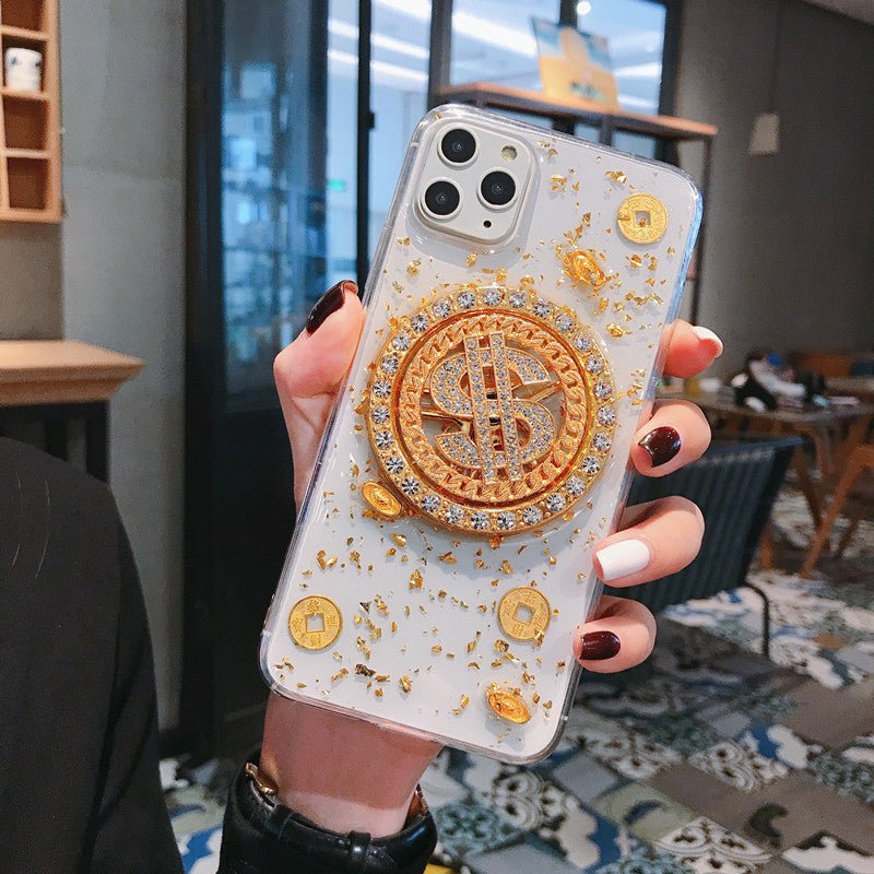 3D Diamond Dollar Turnplate Phone Case Luxury Designer - Taylor K Shop