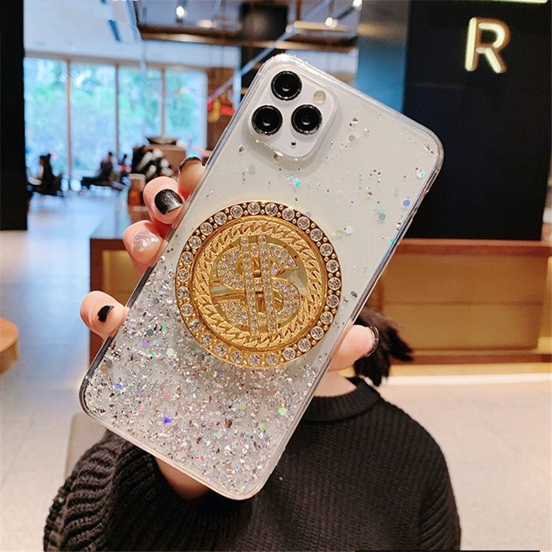 3D Diamond Dollar Turnplate Phone Case Luxury Designer - Taylor K Shop
