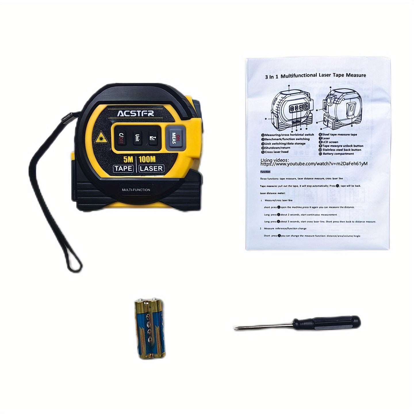 3in1 HighPrecision Laser Tape Measure Tool - Taylor K Shop