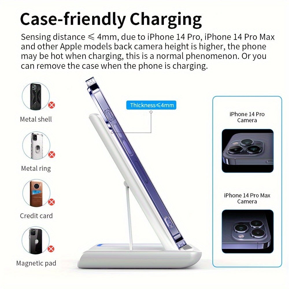3in1 MagSafe Wireless Charging Stand with QC30 Adapter - Taylor K Shop