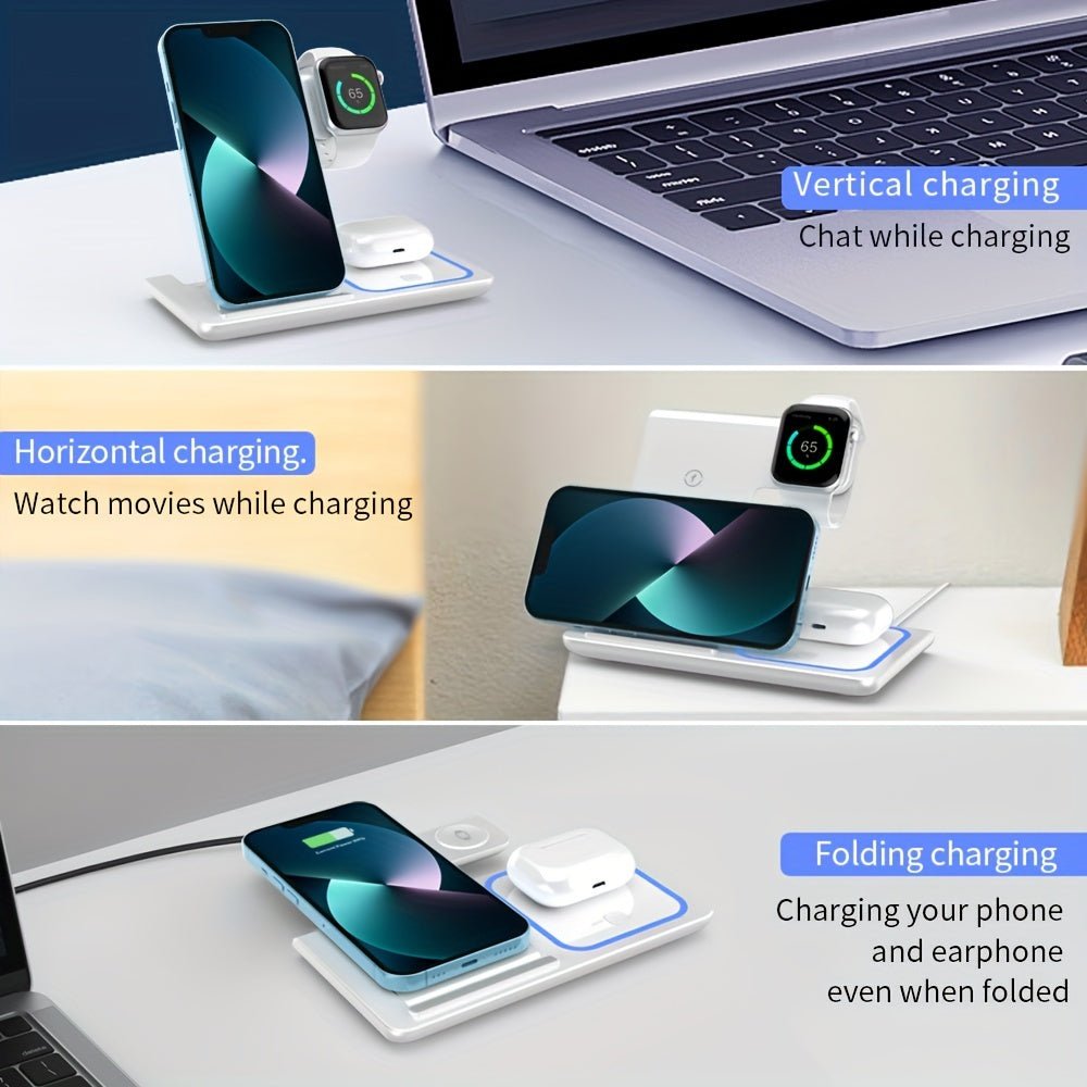 3in1 MagSafe Wireless Charging Stand with QC30 Adapter - Taylor K Shop