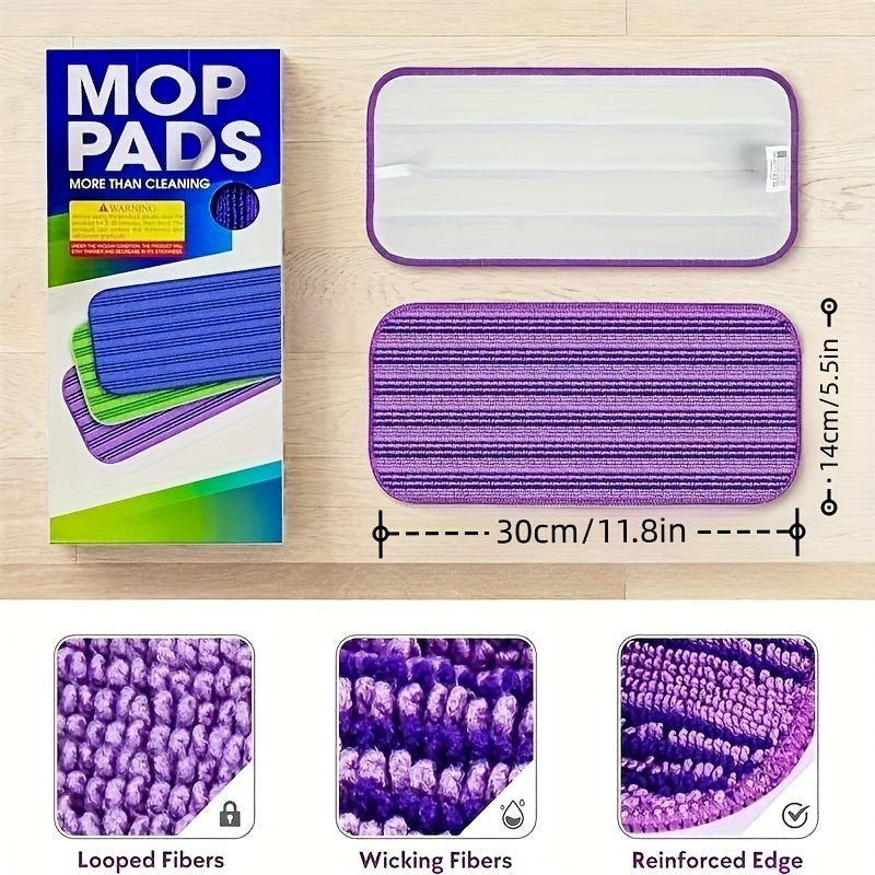 3Pack Reusable Microfiber Mop Pads for Wet Jet - Taylor K Shop