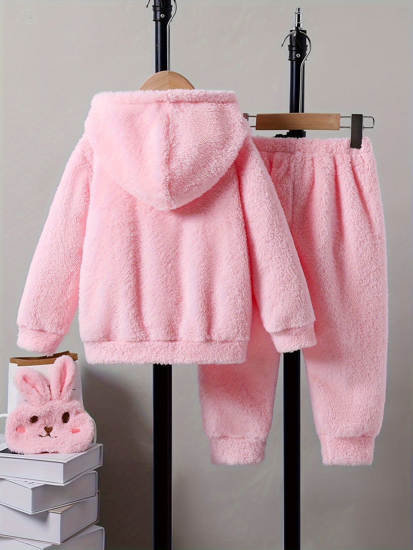 3Piece Girls Winter Hoodie Pants Set with Bunny Bag - Taylor K Shop