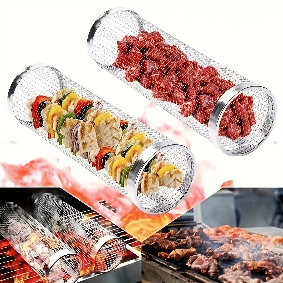 3Piece Stainless Steel Portable BBQ Grill Set - Taylor K Shop